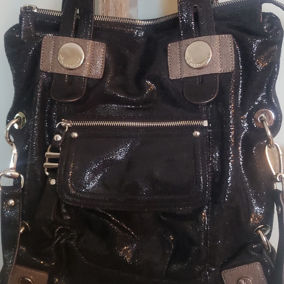 B. Makowsky black metallic suede purse - Picture 2 of 8